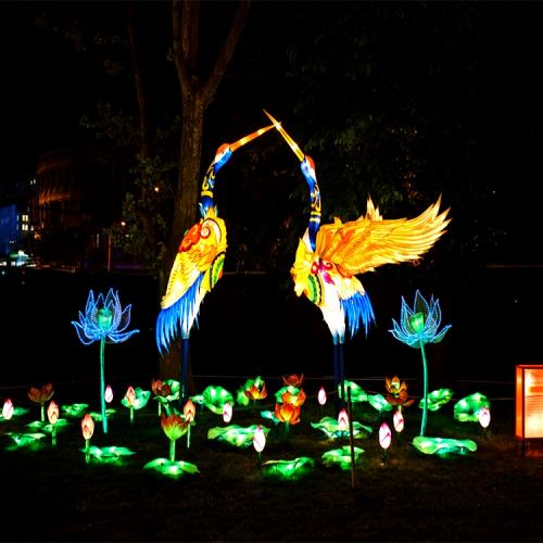 Juledekoration Display Udendørs Lantern Festival Silke klud Kinesiske lanterner
